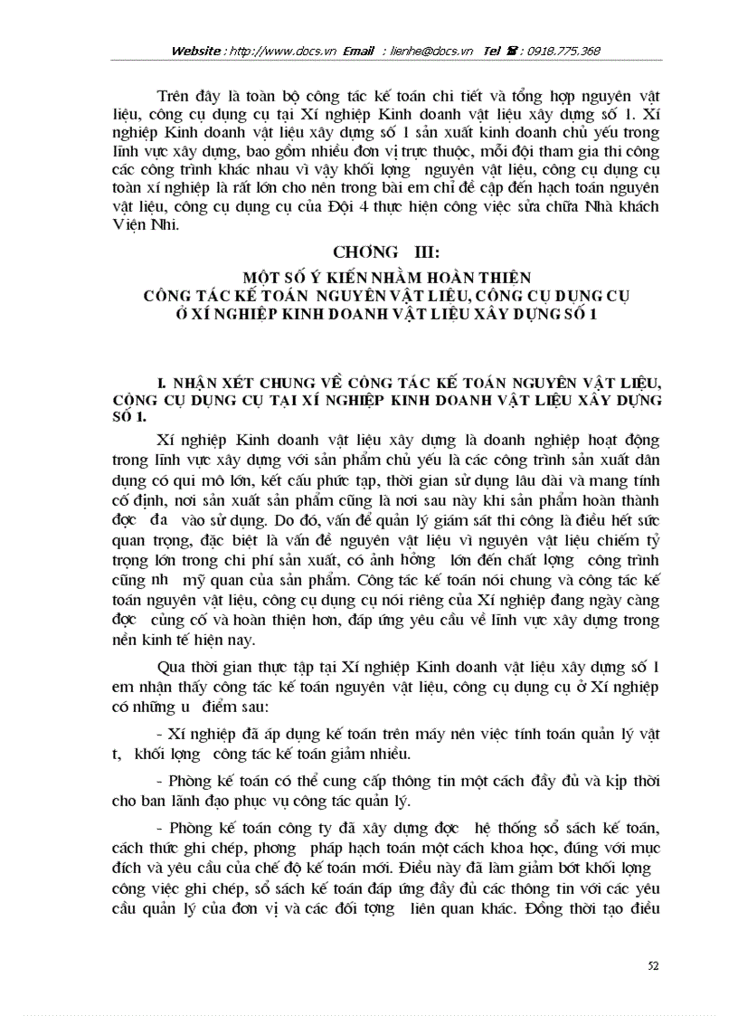 image for page Kế toán nguyên liệu vật liệu và công cụ dụng cụ tại Xí nghiệp kinh doanh vật liệu xây dựng số