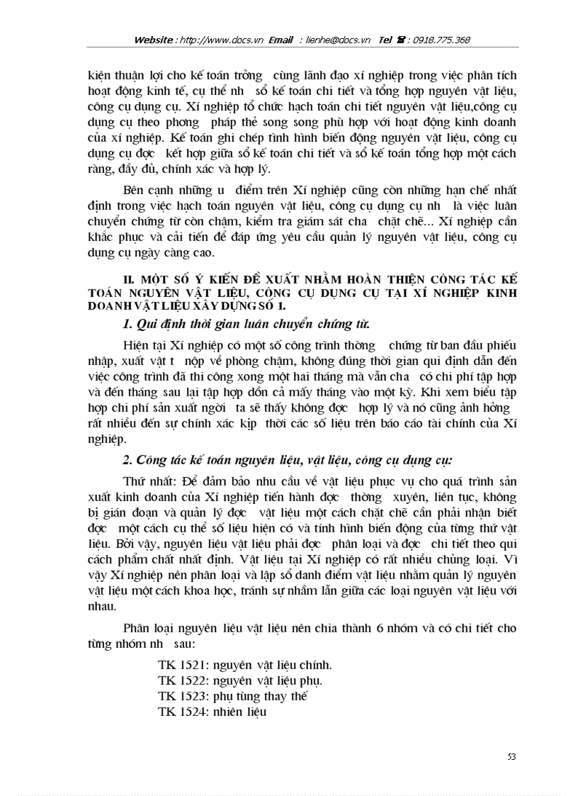 image for page Kế toán nguyên liệu vật liệu và công cụ dụng cụ tại Xí nghiệp kinh doanh vật liệu xây dựng số