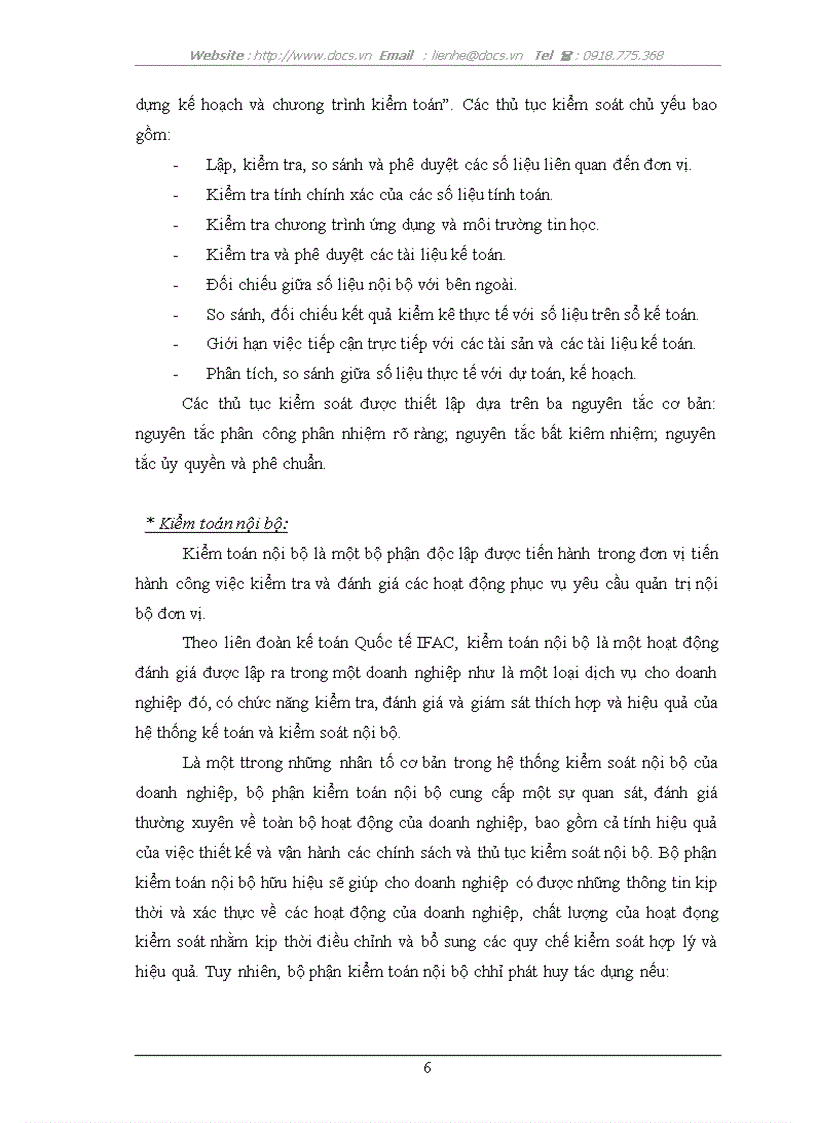 Kiểm toán nội bộ Công cụ hữu hiệu của hoạt động kiểm soát