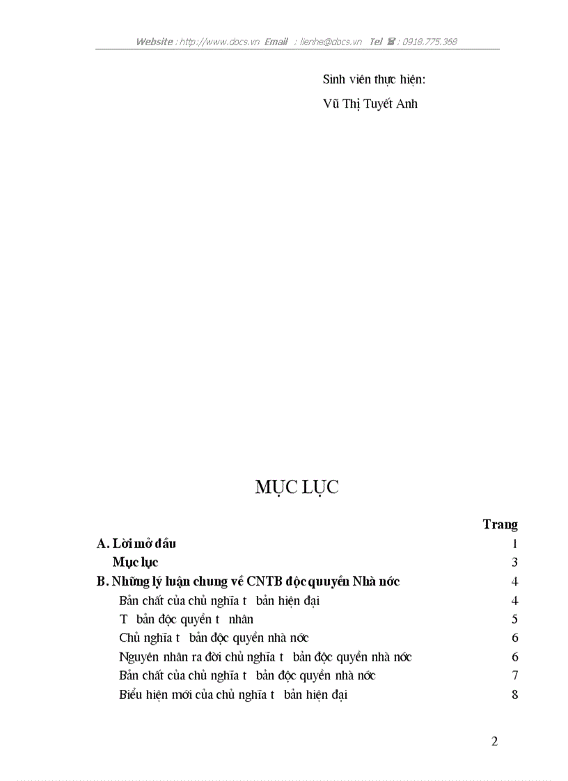 image for page Bản chất những biểu hiện chủ yếu của CNTB độc quyền nhà nuớc Ý nghĩa phương pháp luận của việc vận dụng nó ở nước ta hiện nay