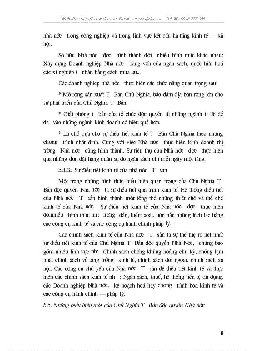 image for page Bản chất những biểu hiện chủ yếu của CNTB độc quyền nhà nuớc Ý nghĩa phương pháp luận của việc vận dụng nó ở nước ta hiện nay