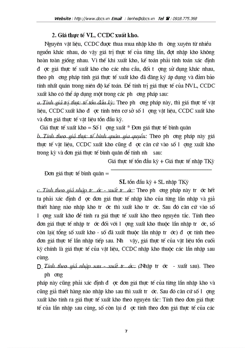 image for page Tổ chức công tác kế toán NVL CCDC ở công ty công trình giao thông 1 HN