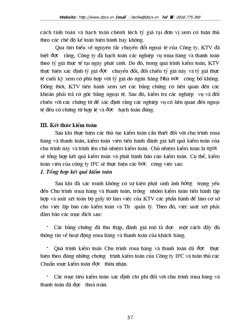 image for page Công việc kiểm toán chu trình mua hàng và thanh toán trong kiểm toán báo cáo tài chính tại công ty TNHH kiểm toán và tư vấn tài chính quốc tế IFC