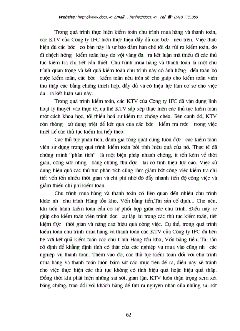 image for page Công việc kiểm toán chu trình mua hàng và thanh toán trong kiểm toán báo cáo tài chính tại công ty TNHH kiểm toán và tư vấn tài chính quốc tế IFC