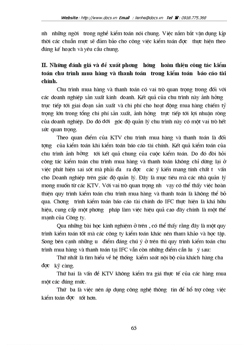 image for page Công việc kiểm toán chu trình mua hàng và thanh toán trong kiểm toán báo cáo tài chính tại công ty TNHH kiểm toán và tư vấn tài chính quốc tế IFC