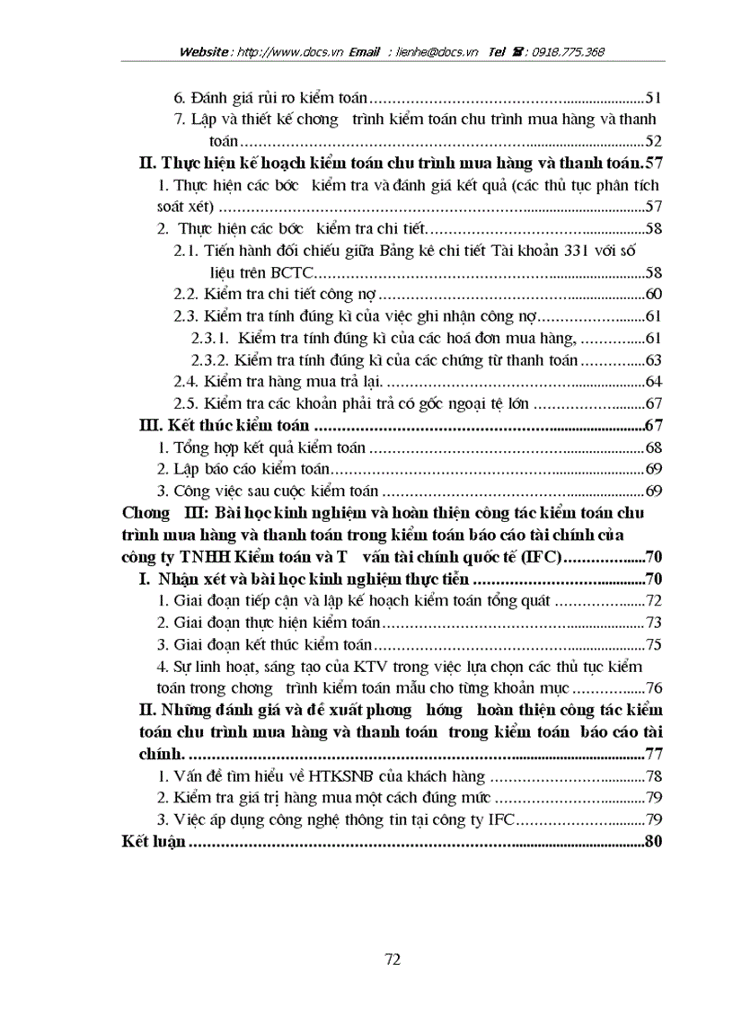 image for page Công việc kiểm toán chu trình mua hàng và thanh toán trong kiểm toán báo cáo tài chính tại công ty TNHH kiểm toán và tư vấn tài chính quốc tế IFC