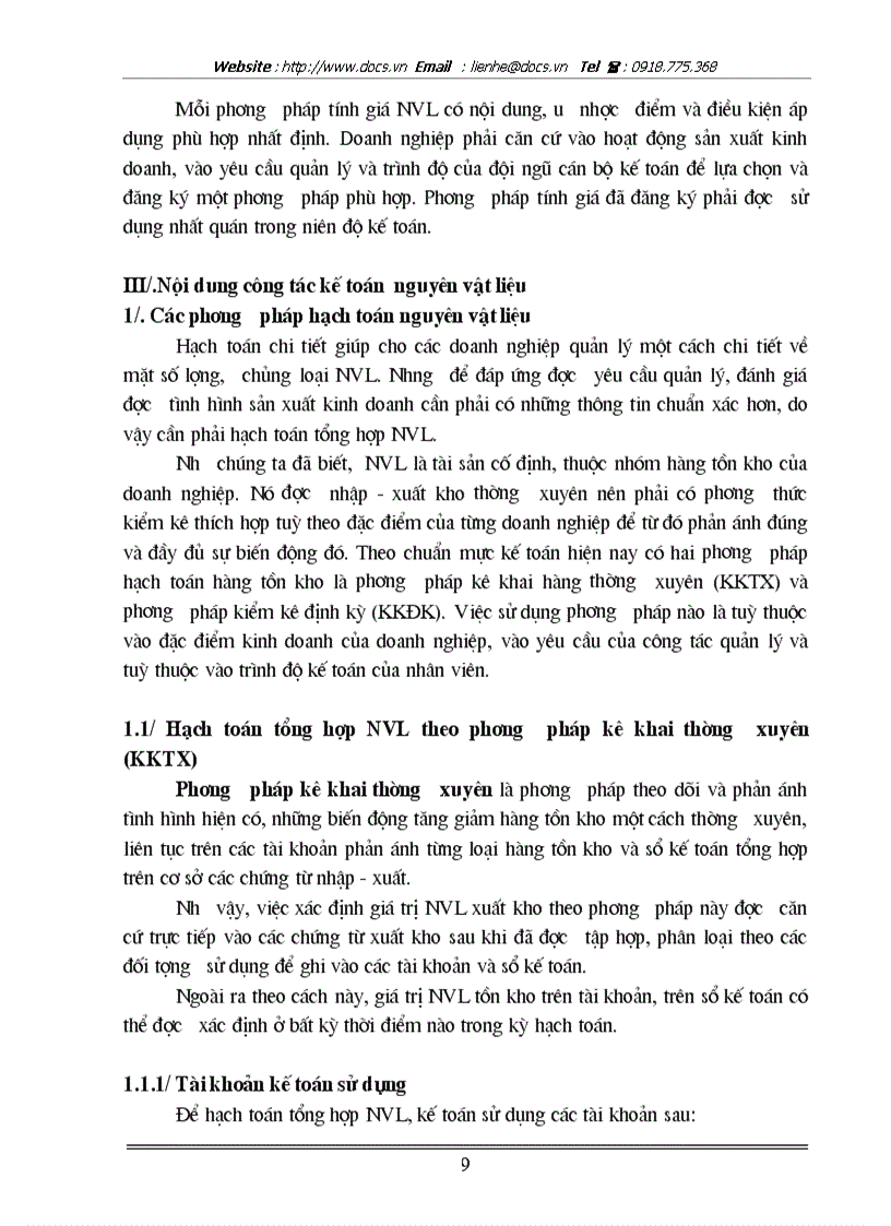 image for page Hoàn thiện công tác kế toán nguyên vật liệu tại Công ty xây dựng cấp thoát nước