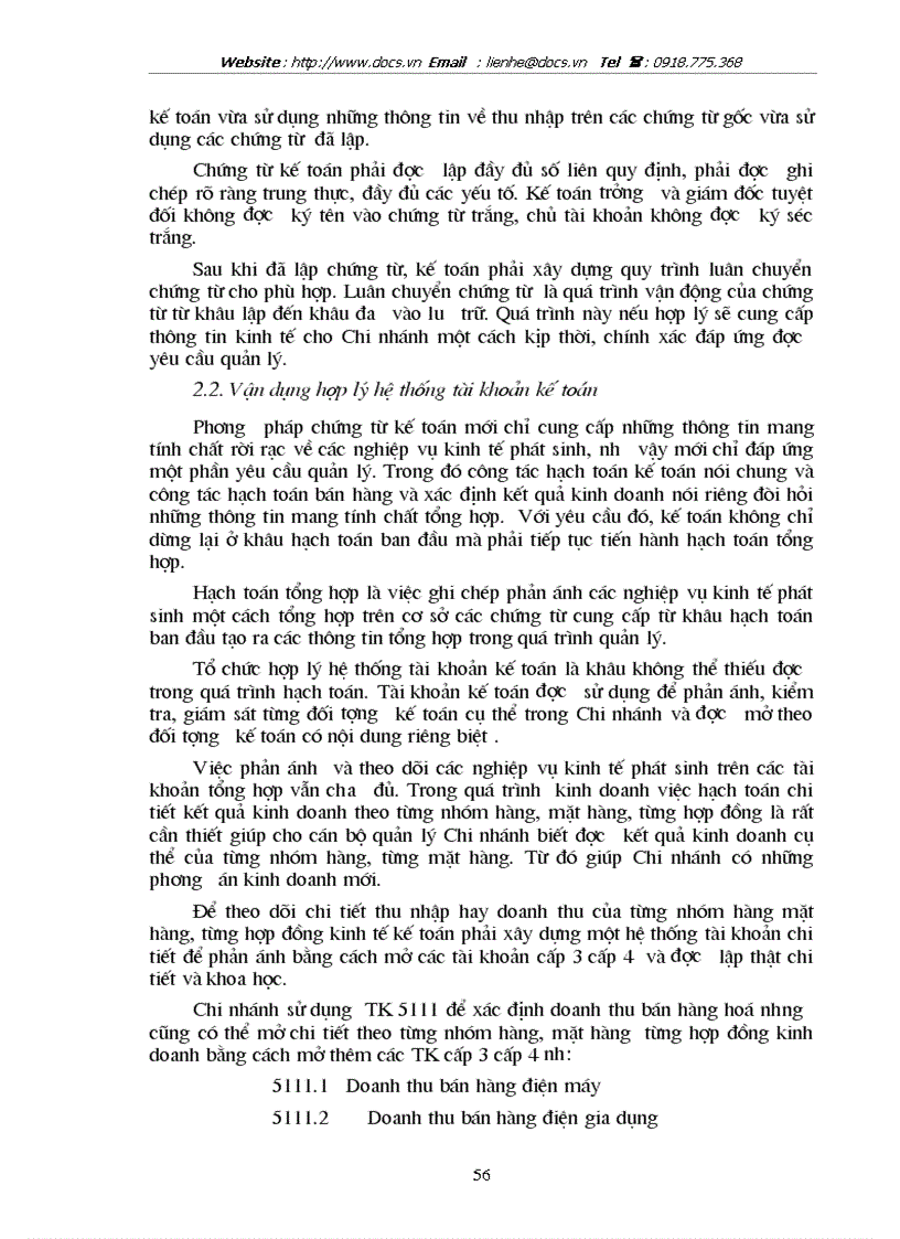 image for page Hoàn thiện kế toán lưu chuyển hàng hoá và xác định kết quả tiêu thụ tại chi nhánh công ty Điện máy thành phố Hồ Chí Minh