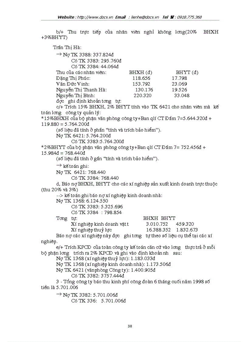 image for page Hạch toán tiền lương và bảo hiểm