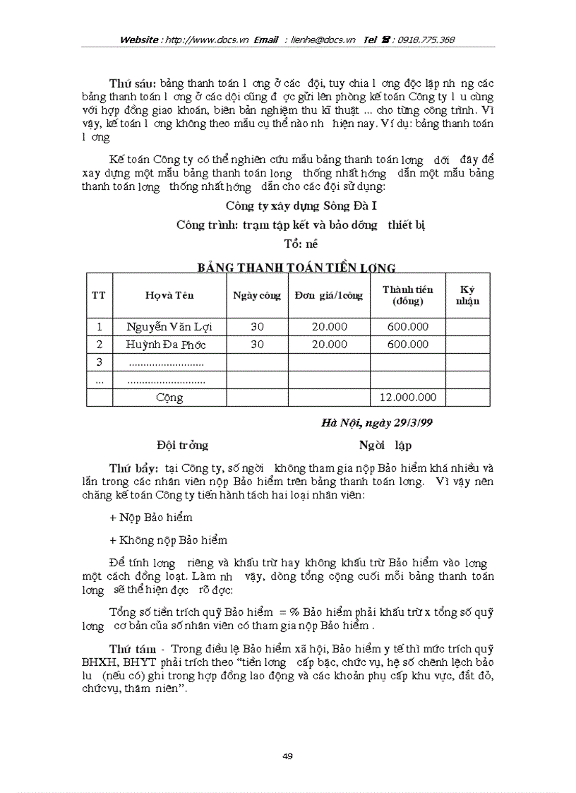 image for page Hạch toán tiền lương và bảo hiểm