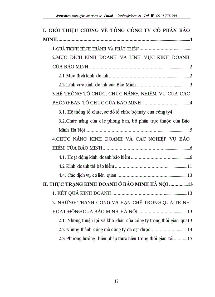 image for page Phân tích tình hình kinh doanh của Tổng công ty Cổ phần Bảo Minh