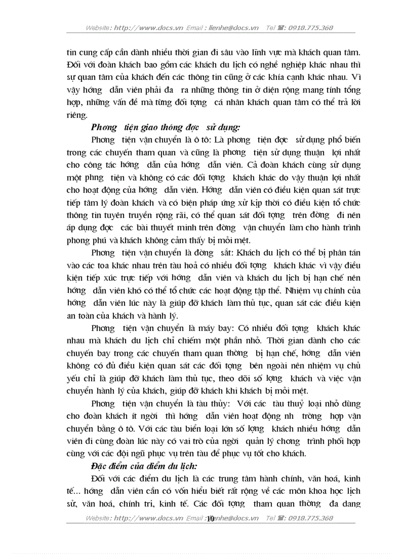 image for page Nghiệp vụ hướng dẫn du lịch tại Trung tâm thương mại lữ hành quốc tế ánh Dương trực thuộc C ty thương mại dịch vụ Thắng Lợi