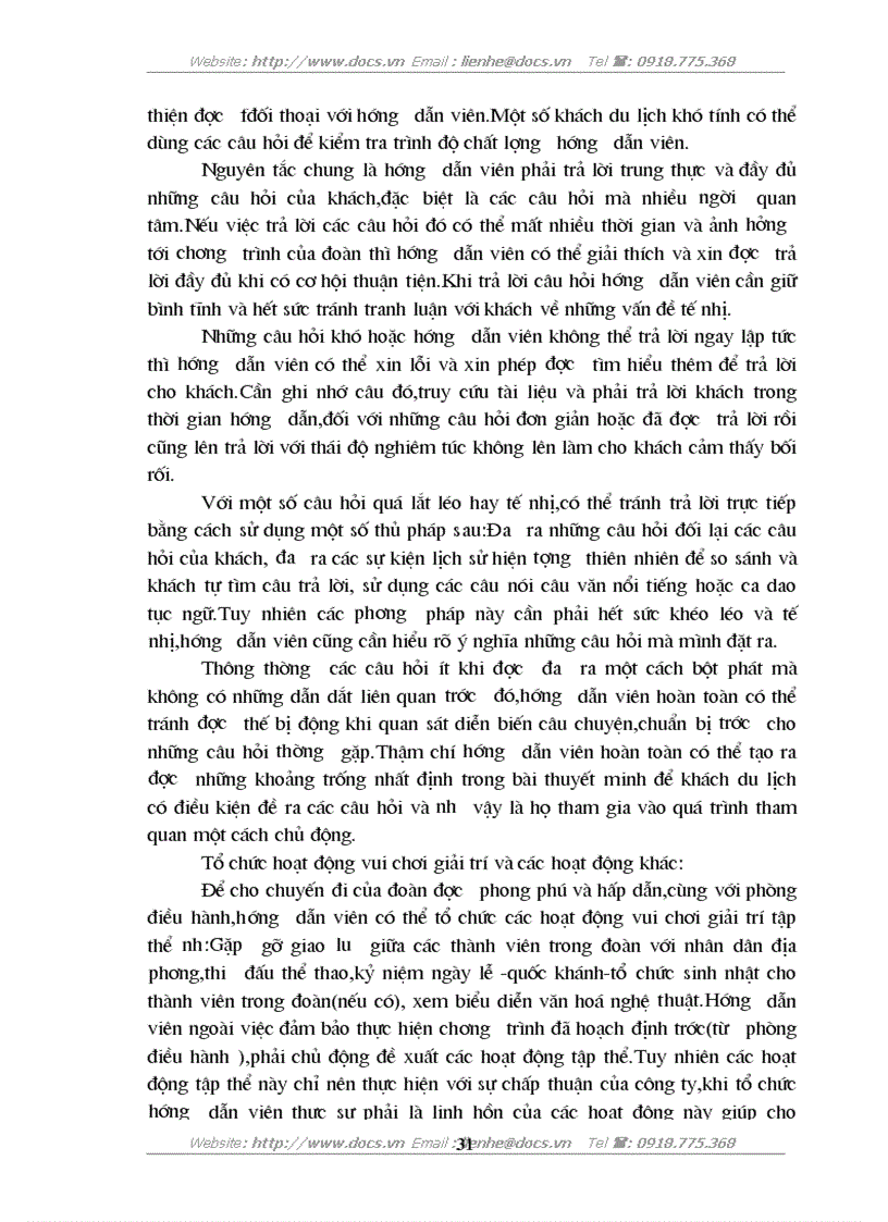 image for page Nghiệp vụ hướng dẫn du lịch tại Trung tâm thương mại lữ hành quốc tế ánh Dương trực thuộc C ty thương mại dịch vụ Thắng Lợi