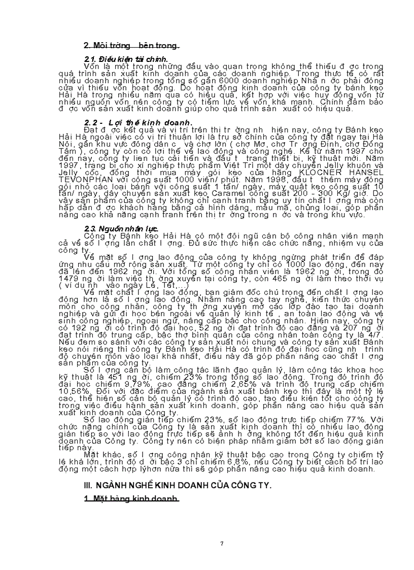 image for page Tổng quan về quá trình hình thành và phát triển cũng như các hoạt động sản xuất kinh doanh của Công ty bánh kẹo Hải Hà