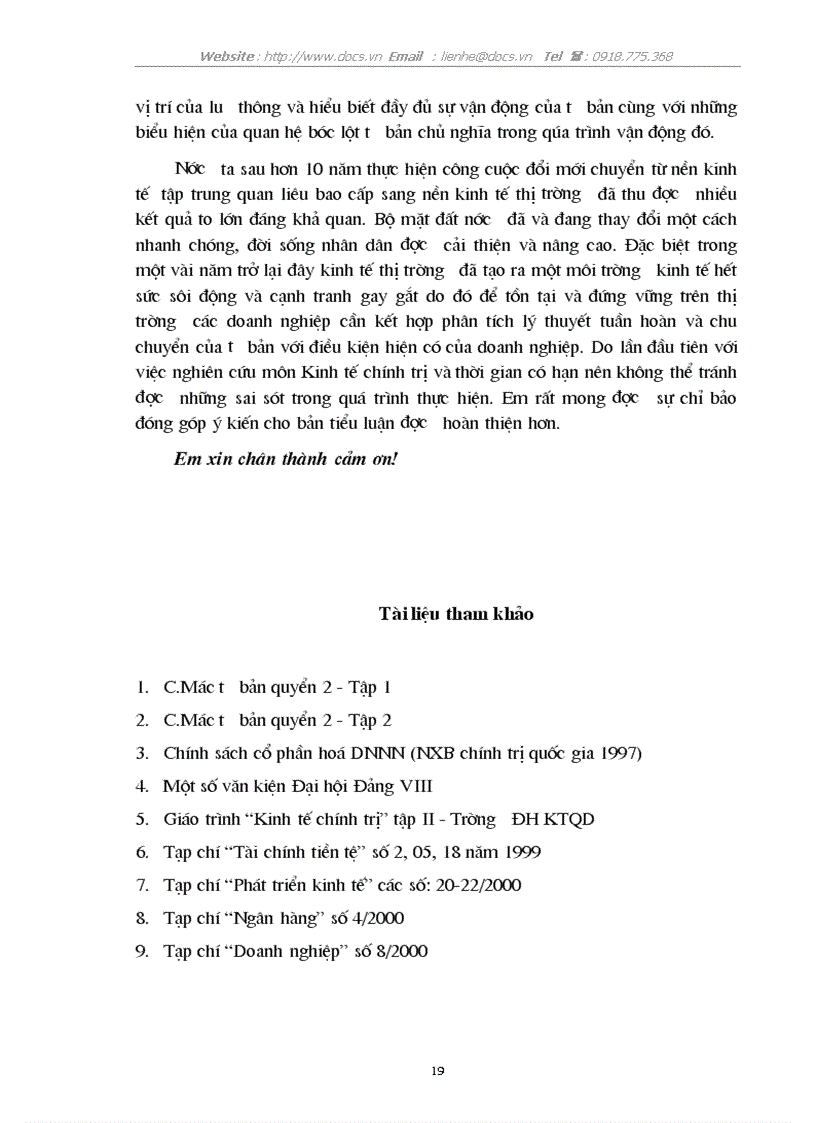 image for page Ptích lý thuyết về tuần hoàn chu chuyển của tư bản ý nghĩa thực tiễn rút ra khi nghiên cứu lý thuyết này đối với việc quản lý