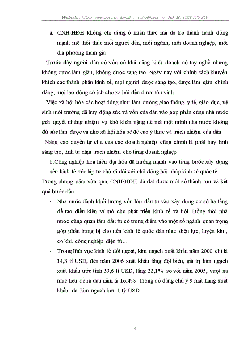 image for page CNH HĐH ở VN trong thời kỳ hội nhập kinh tế