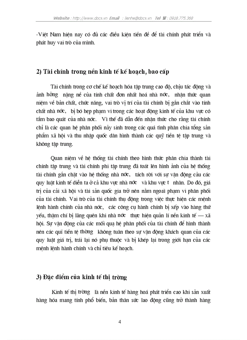 Vai trò của tài chính trong nền kinh tế thị trường ở việt nam trong giai đoạn đổi mới đến nay