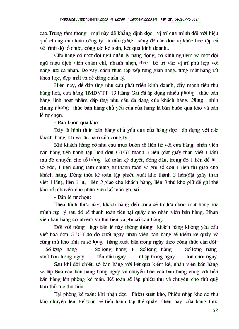 image for page Hoàn thiện kế toán nghiệp vụ bán hàng tại công ty Thương mại Dịch vụ Thời trang Hà nội