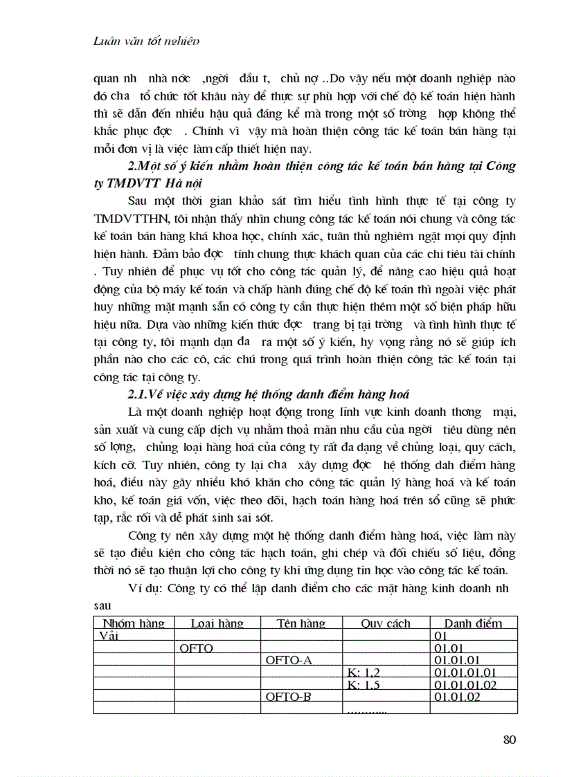 image for page Hoàn thiện kế toán nghiệp vụ bán hàng tại công ty Thương mại Dịch vụ Thời trang Hà nội