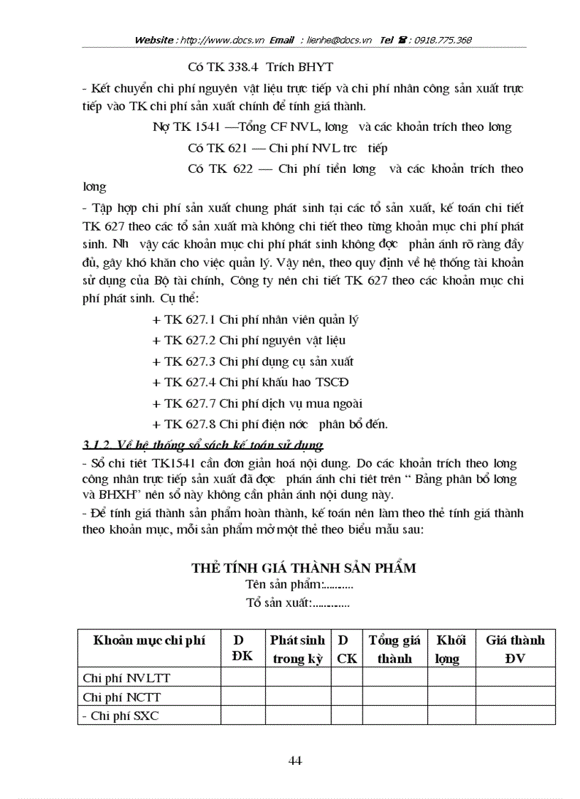 image for page Hoàn thiện công tác kế toán chi phí sản xuất và tính giá thành sản phẩm tại công ty TNHH Nhựa Composit Việt Á
