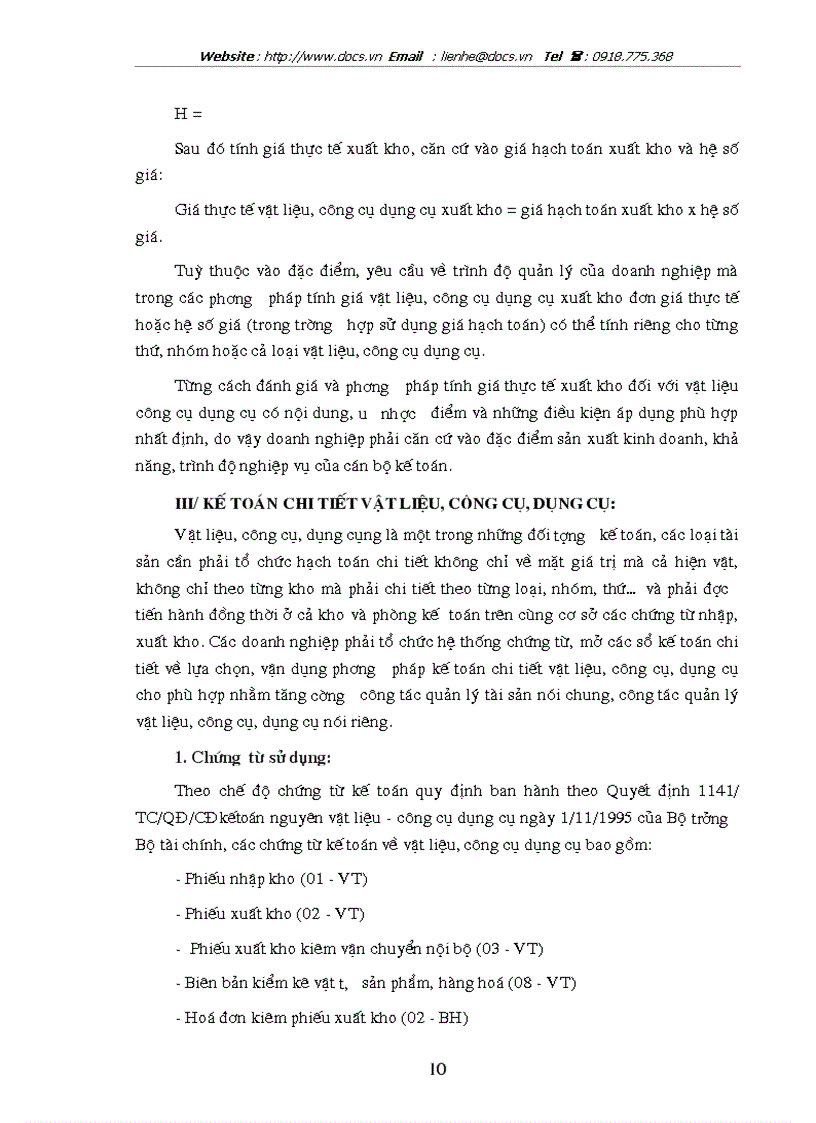 image for page Tổ chức công tác kế toán nguyên vật liệu công cụ dụng cụ ở công ty xây dựng số 34