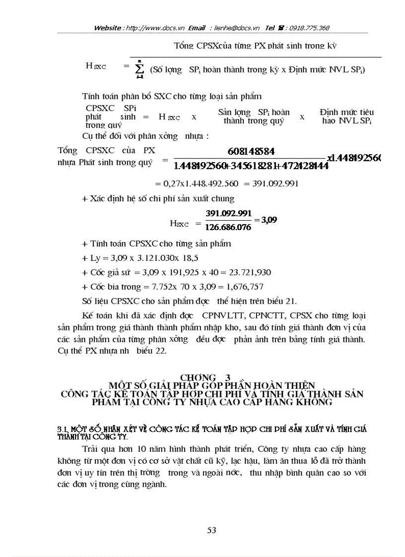 image for page Tổ chức công tác kế toán tập hợp chi phí sản xuất và tính giá thành sản phẩm tại Công ty Nhựa cao cấp Hàng Không