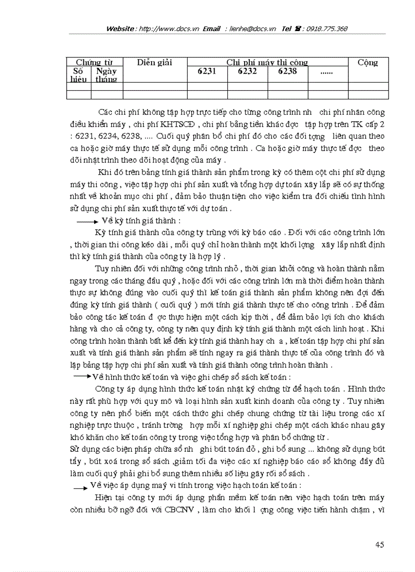 image for page Tổ chức kế toán tập hợp chi phí sản xuất và tính giá thành sản phẩm xây lắp tại Công ty Đầu tư Xây dựng Hà Nội