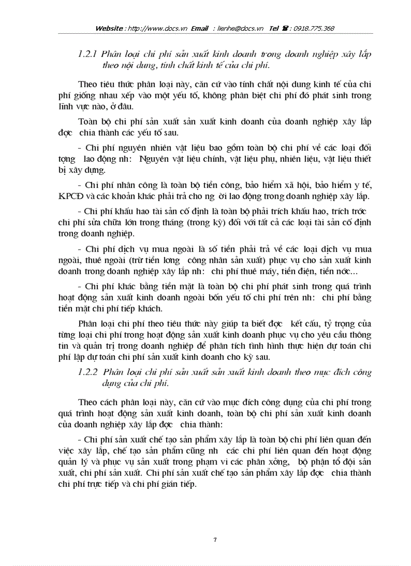 image for page Tổ chức công tác kế toán tập hợp chi phí sản xuất và tính giá thành sản phẩm xây lắp ở Công ty xây dựng số 1