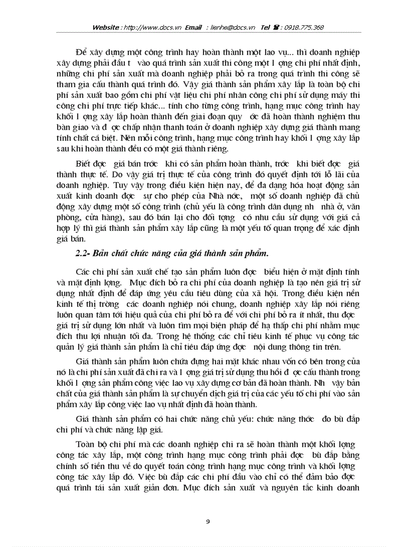 image for page Tổ chức công tác kế toán tập hợp chi phí sản xuất và tính giá thành sản phẩm xây lắp ở Công ty xây dựng số 1