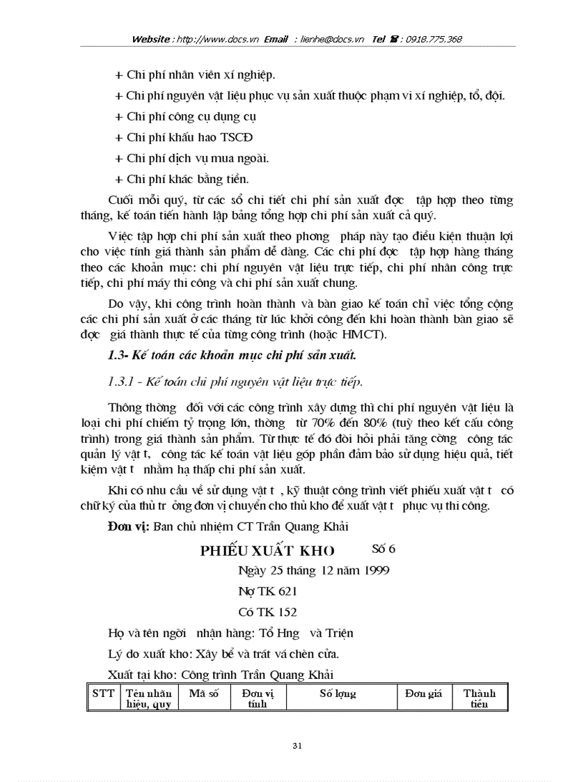 image for page Tổ chức công tác kế toán tập hợp chi phí sản xuất và tính giá thành sản phẩm xây lắp ở Công ty xây dựng số 1
