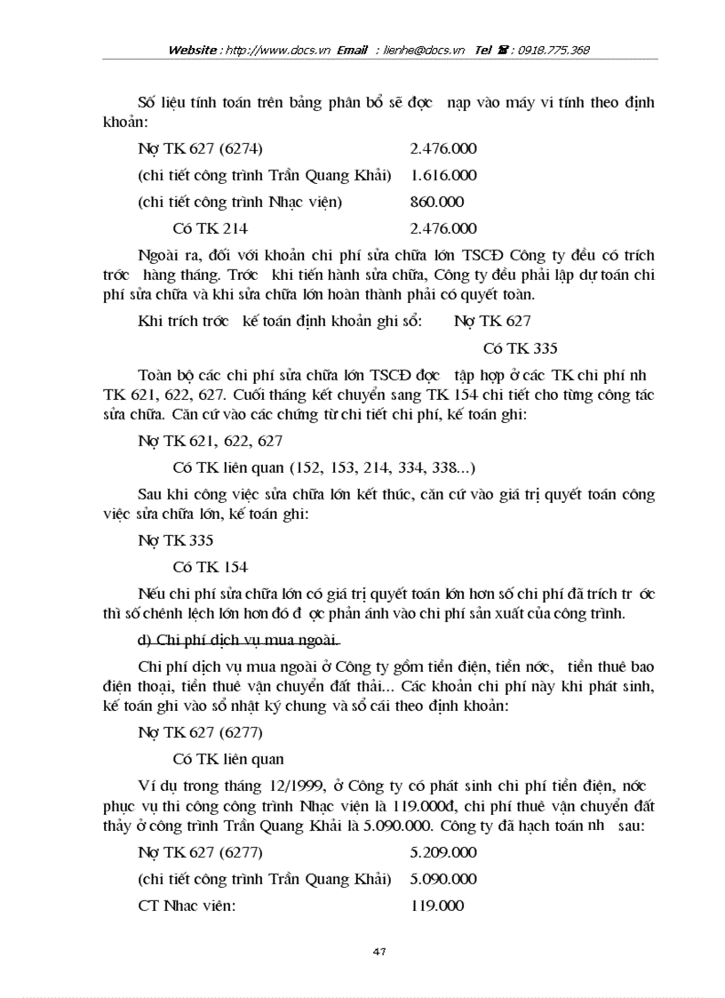 image for page Tổ chức công tác kế toán tập hợp chi phí sản xuất và tính giá thành sản phẩm xây lắp ở Công ty xây dựng số 1