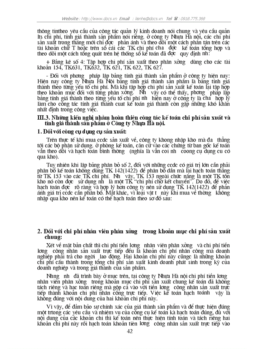 image for page Tổ chức kế toán tập hợp chi phí sản xuất và giá thành sản phẩm ở Công ty Nhựa Hà Nội