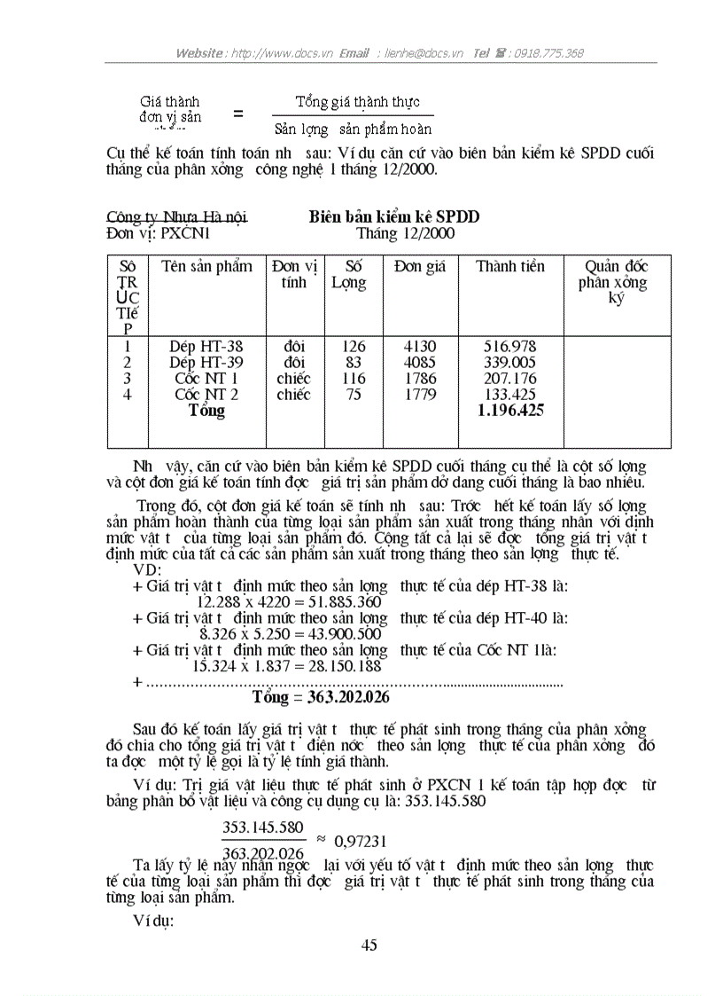 image for page Tổ chức kế toán tập hợp chi phí sản xuất và giá thành sản phẩm ở Công ty Nhựa Hà Nội