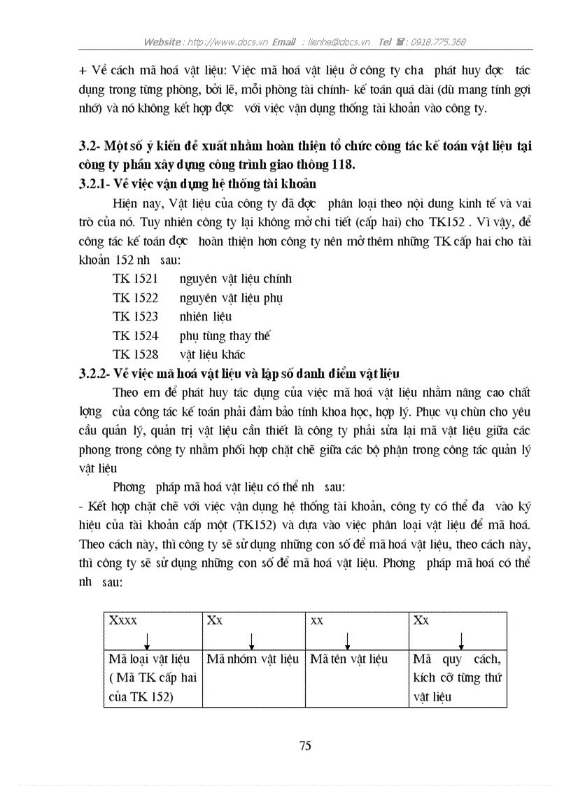 image for page Tổ chức công tác kế Tổ chức công tác kế toán vật liệu và phân tích tình hình quản lý sử dụng vật liệu tại công ty cổ phần xây dựng CTGT 118