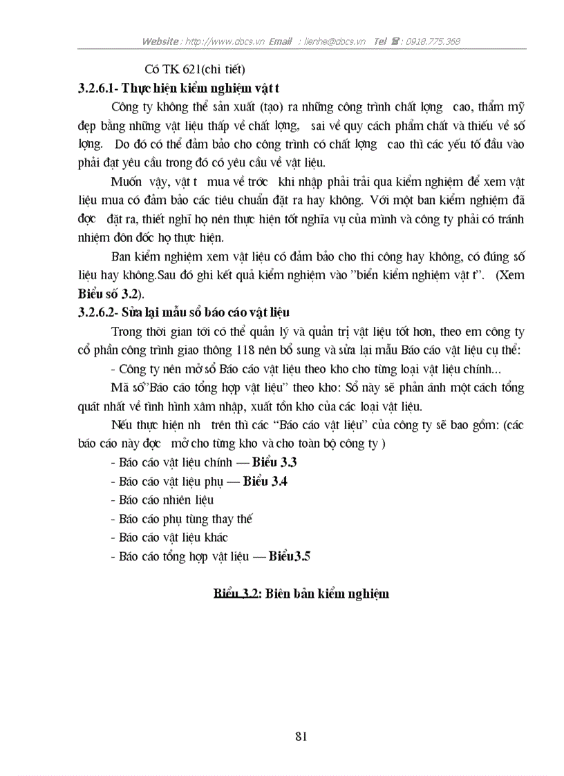 image for page Tổ chức công tác kế Tổ chức công tác kế toán vật liệu và phân tích tình hình quản lý sử dụng vật liệu tại công ty cổ phần xây dựng CTGT 118