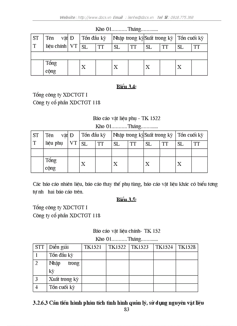 image for page Tổ chức công tác kế Tổ chức công tác kế toán vật liệu và phân tích tình hình quản lý sử dụng vật liệu tại công ty cổ phần xây dựng CTGT 118