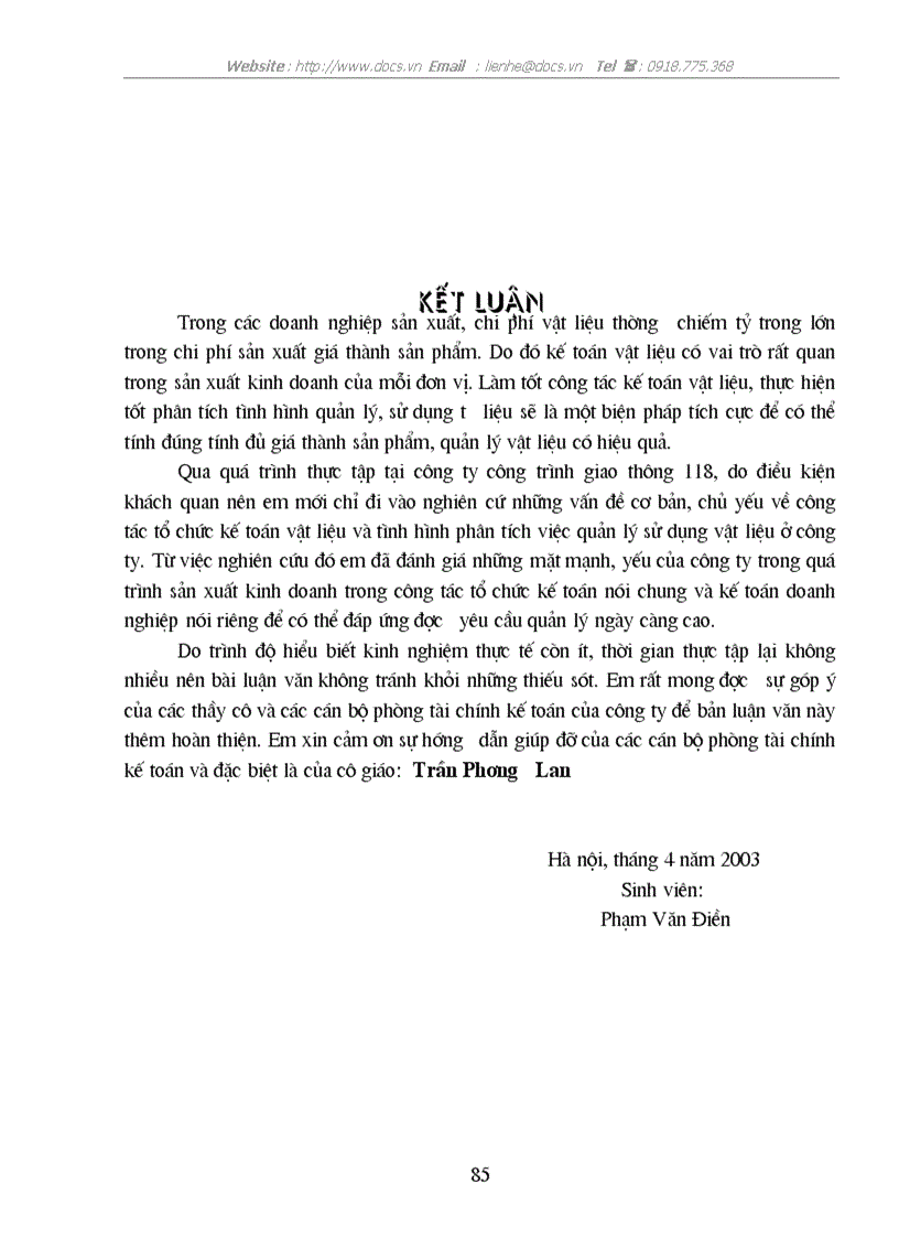 image for page Tổ chức công tác kế Tổ chức công tác kế toán vật liệu và phân tích tình hình quản lý sử dụng vật liệu tại công ty cổ phần xây dựng CTGT 118