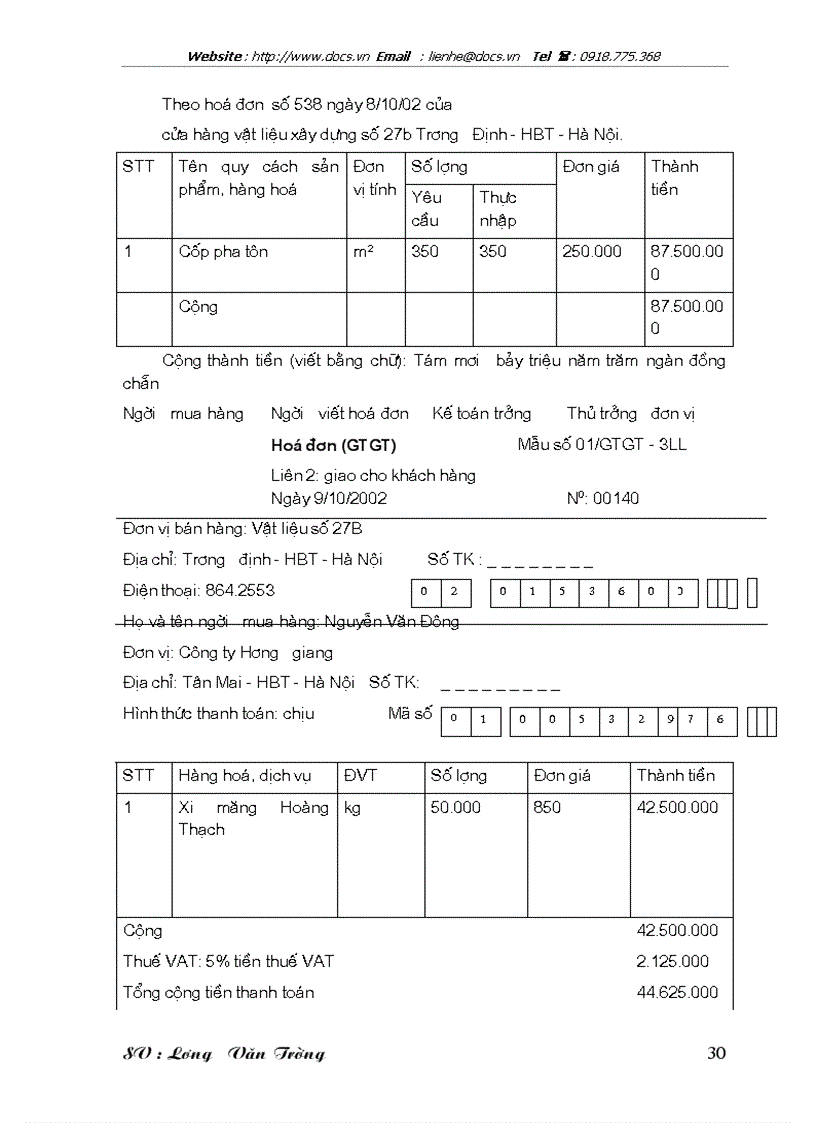 image for page Kế toán nguyên vật liệu công cụ dụng cụ ở công ty xây dựng Hương Giang Bộ quốc phòng