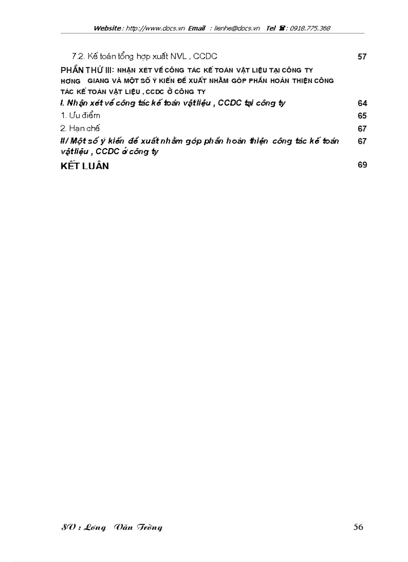 image for page Kế toán nguyên vật liệu công cụ dụng cụ ở công ty xây dựng Hương Giang Bộ quốc phòng