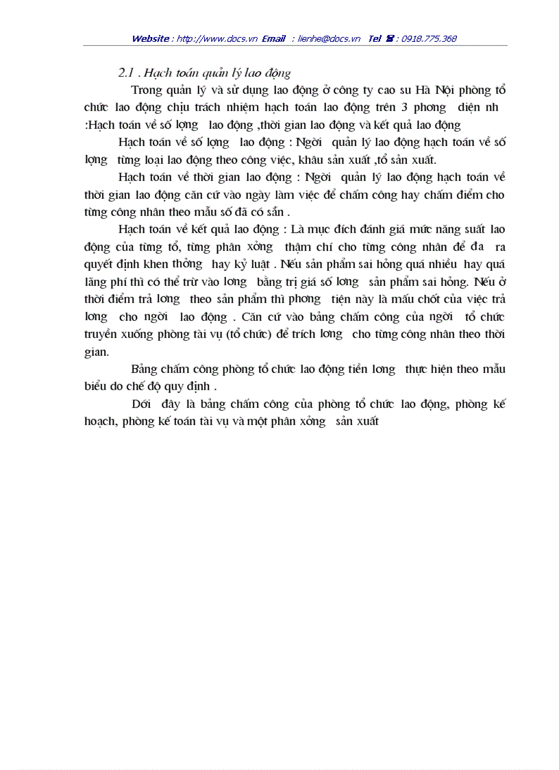 image for page Kế toán tiền lương và các khoản trích theo lương theo lương tại Công ty Cao su Hà Nội