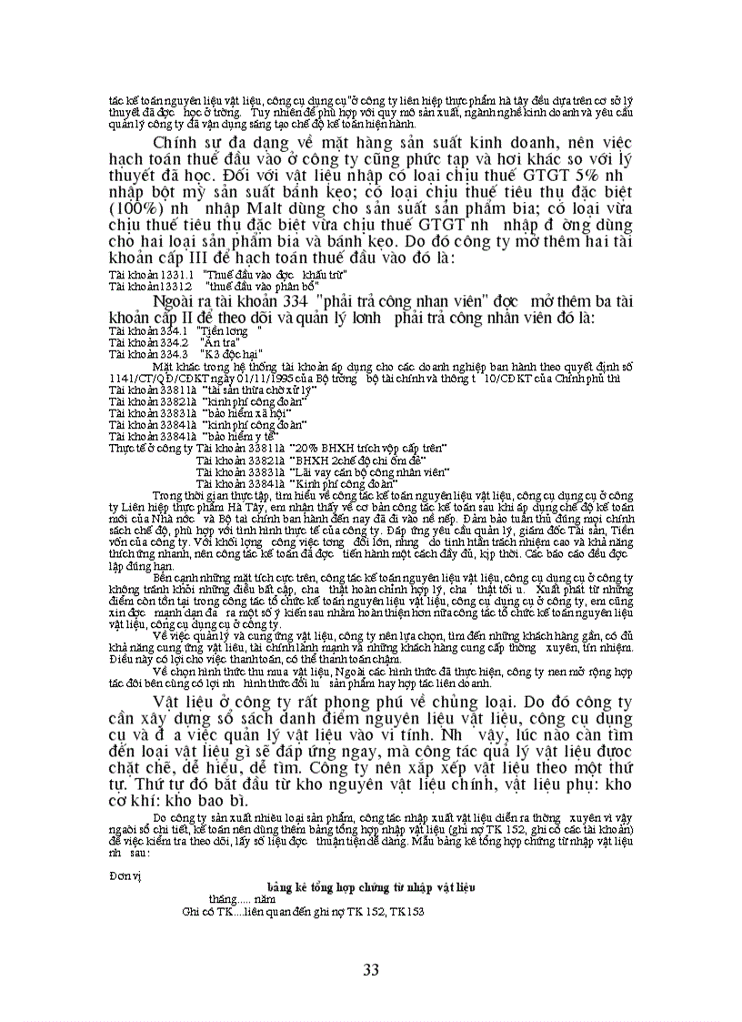 image for page Tổ chức công tác kế toán nguyên vật liệu công cụ dụng ở công ty liên hiệp thực phẩm Hà tây