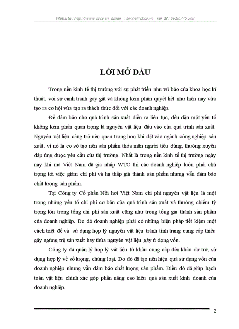 image for page Kế toán nguyên vật liệu ở Công ty Cổ phần Nồi hơi Việt Nam