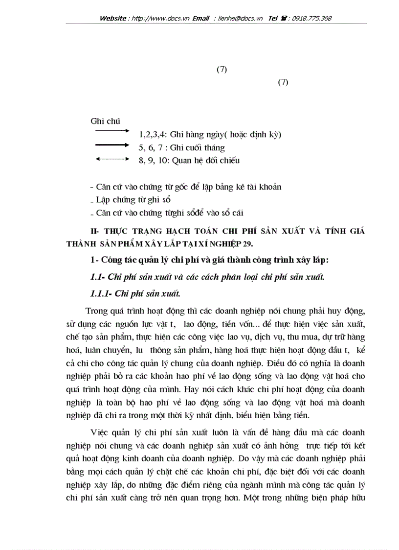 image for page Tổ chức hạch toán chi phí sản xuất và tính giá thành sản phẩm xây lắp tại Xí nghiệp 29 Công ty xây dựng 319 Bộ quốc phòng