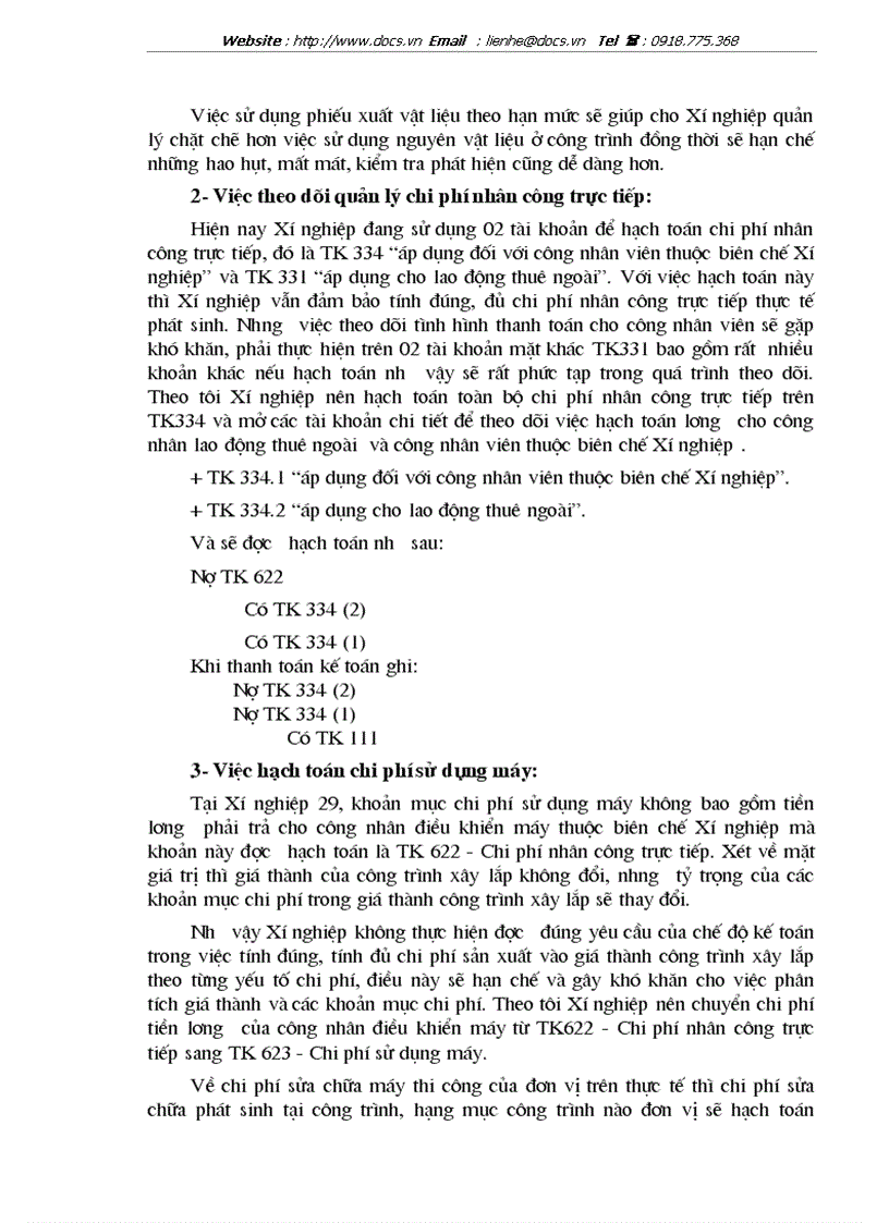 image for page Tổ chức hạch toán chi phí sản xuất và tính giá thành sản phẩm xây lắp tại Xí nghiệp 29 Công ty xây dựng 319 Bộ quốc phòng