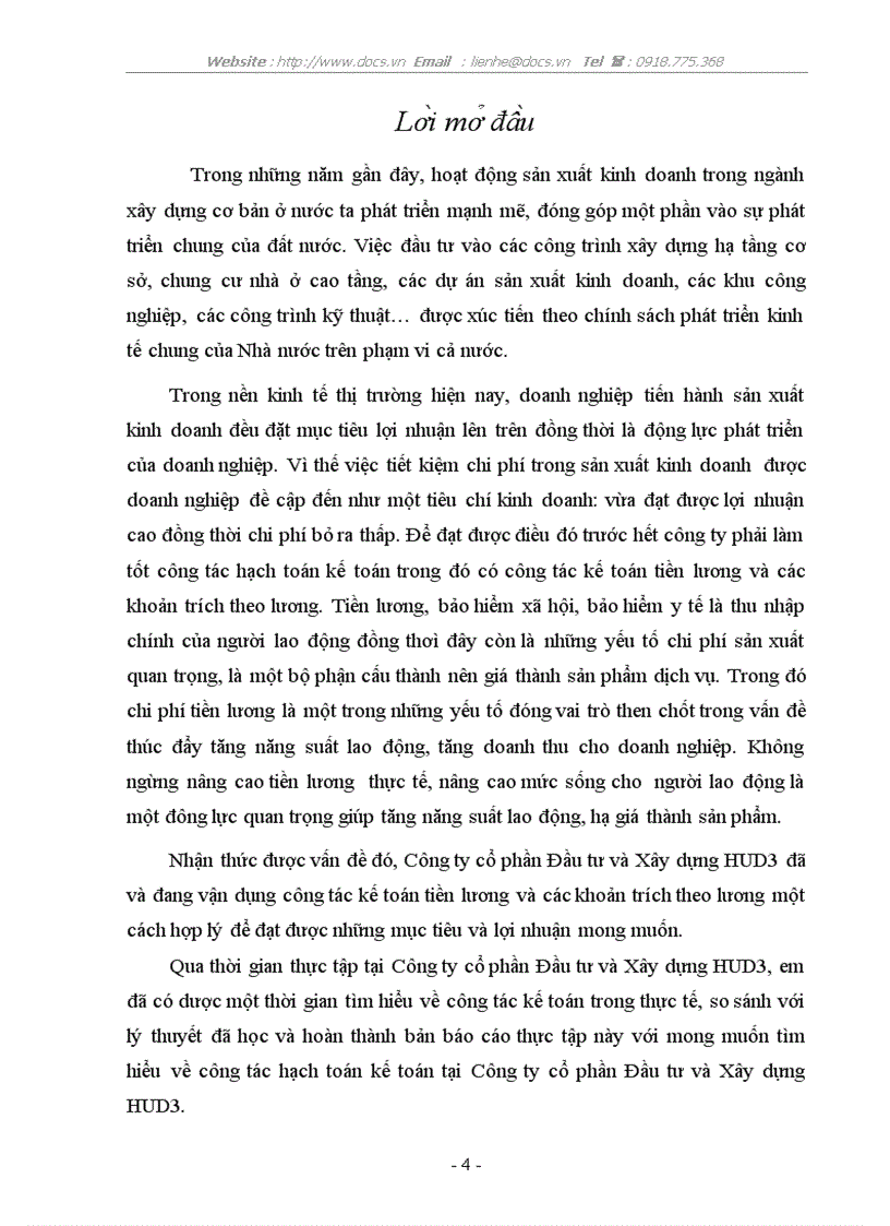 image for page Thực trạng tổ chức hạch toán kế toán tại C ty CP Đầu tư Xây dựng HUD3 lt kiến tập gt