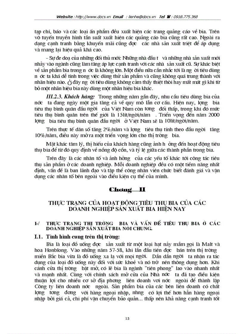 image for page Tiêu thụ sản phẩm ở các doanh nghiệp sản xuất bia hiện nay Thực trạng và giải pháp