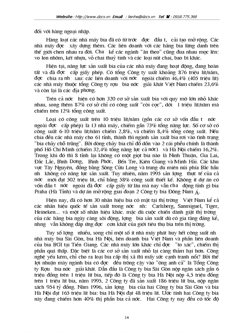 image for page Tiêu thụ sản phẩm ở các doanh nghiệp sản xuất bia hiện nay Thực trạng và giải pháp