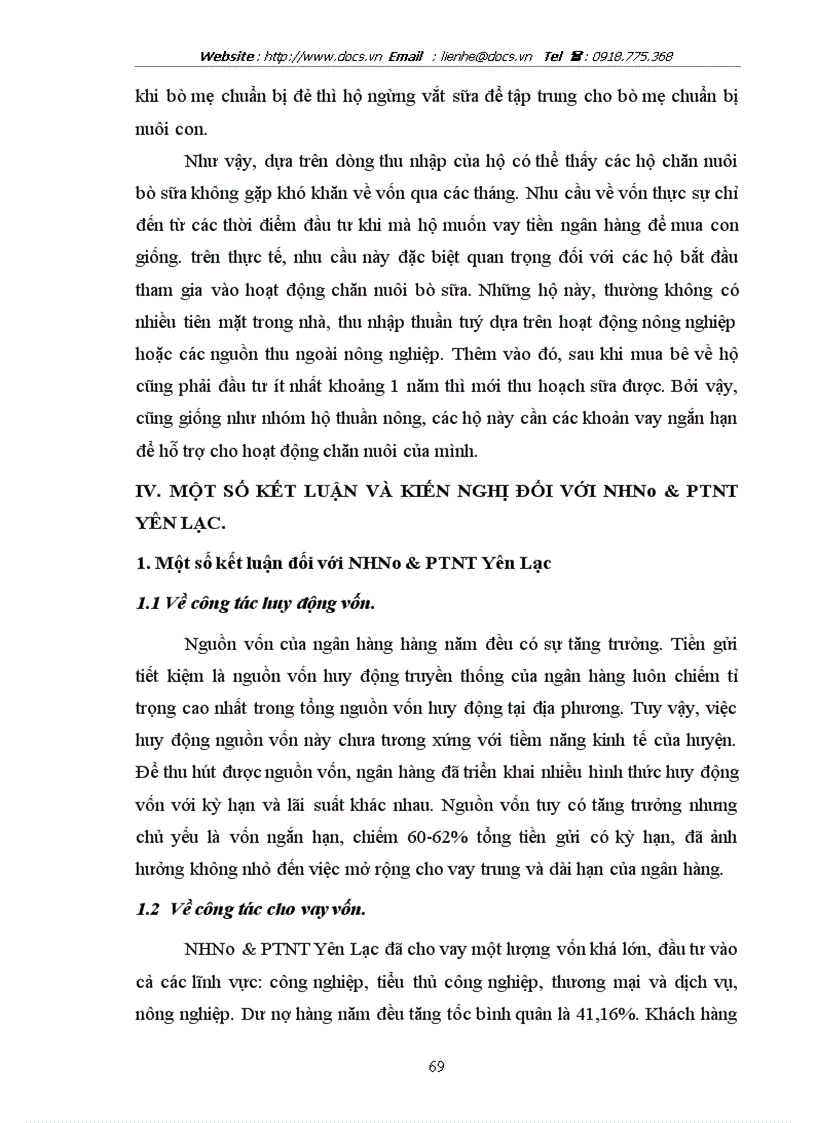 image for page Một số giải pháp nhằm nâng cao hiệu quả huy động vốn và cho vay vốn phục vụ phát triển nông nghiệp nông thôn tại chi nhỏnh NHNo PTNT