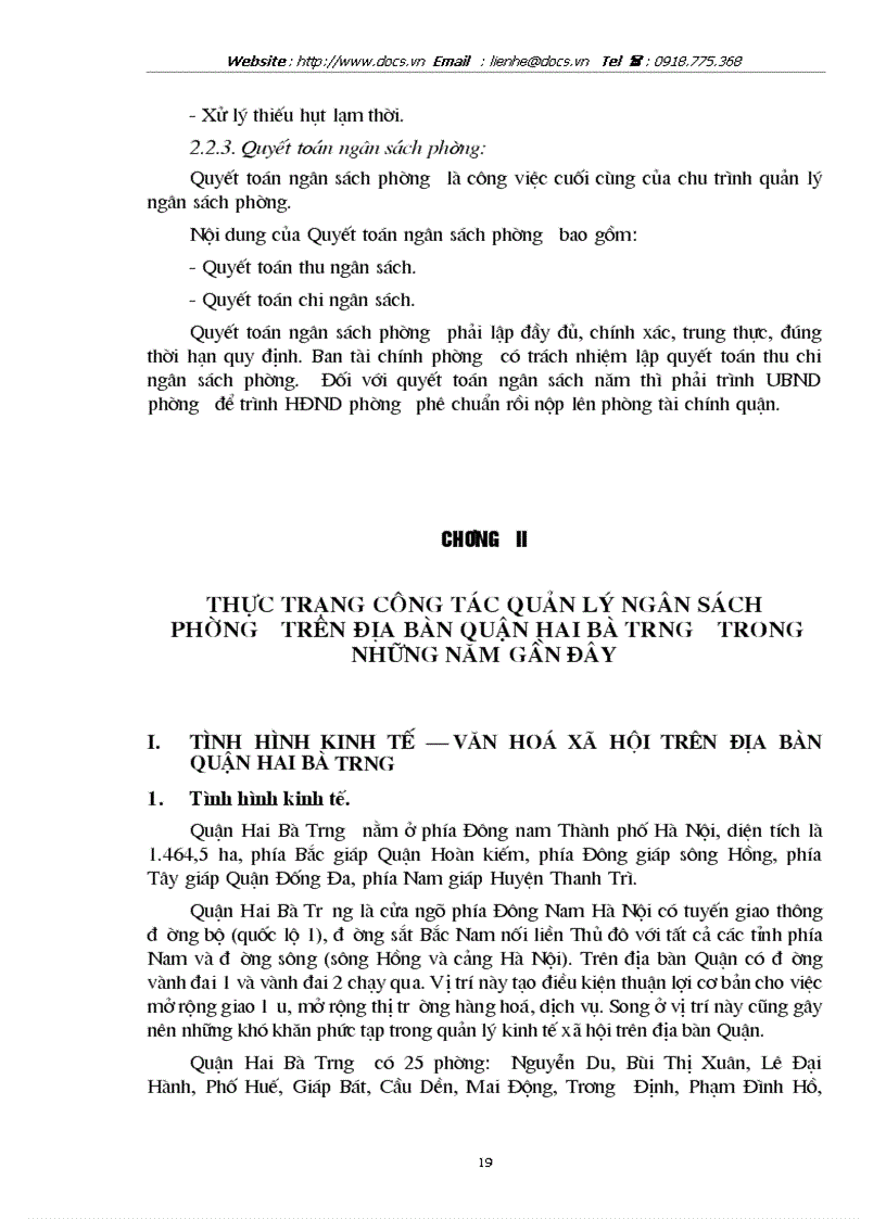 image for page Một số giải pháp nhằm tăng cường công tác quản lý ngân sách Nhà nước cấp phường trên địa bàn quận Hai Bà Trưng