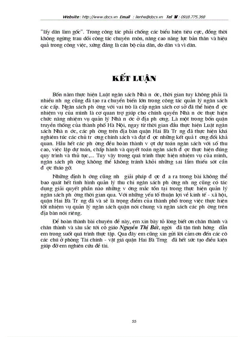 image for page Một số giải pháp nhằm tăng cường công tác quản lý ngân sách Nhà nước cấp phường trên địa bàn quận Hai Bà Trưng
